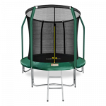 Батут премиум 8FT с внутренней страховочной сеткой и лестницей ARLAND (Dark green)